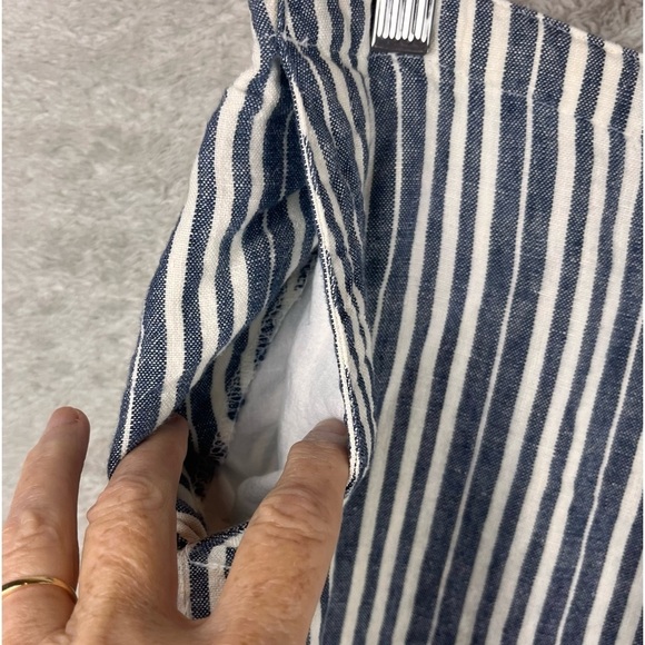 Beachy Linen Wide Leg Pinstripes Pants Size 16 Button Fly by Chadwicks - Picture 5 of 16